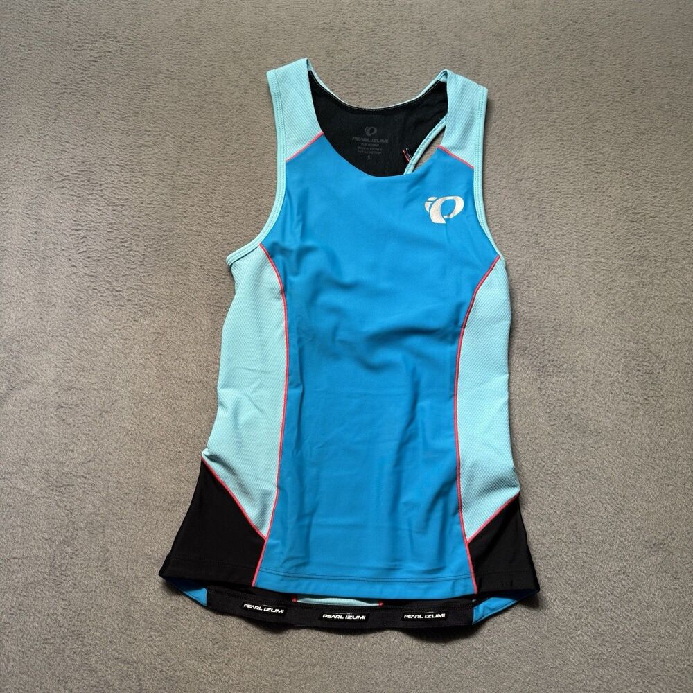 Pearl Izumi Elite Pursuit Womens Small Race Fit Tri Tank Blue Aero Triathlon EUC